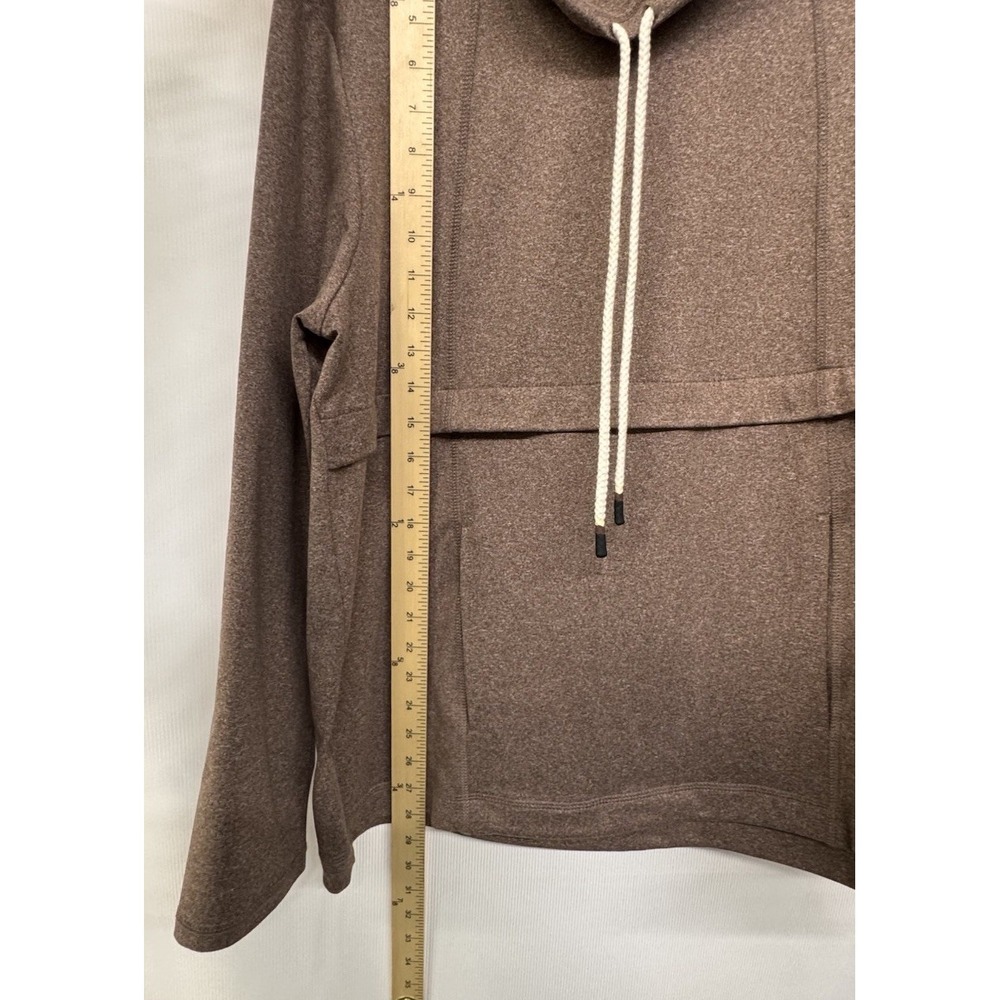Women's Soft Knit‎ Hoodie Pullover Brown Heather Size L Super Comfy - Picture 7 of 8